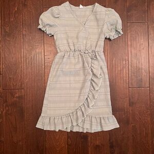 SHEIN Girl’s 10 Olive Wrap Dress